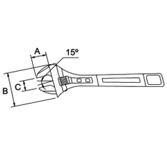 EGA Master 61110, Adjustable Wrench TITACROM®, 6 inch, Made In Spain