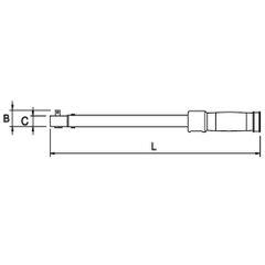 EGA Master 62954, Analogic Reversible Torque Wrench, Steel body, TPR Handle, Made In Spain