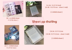 Trang lẻ đựng card A5 6 còng - Sheet PP A5