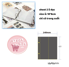 Trang lẻ đựng ảnh, card cho sổ 2 còng - sheet binder 2 còng