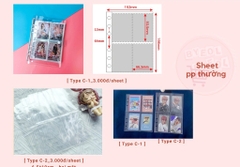 Trang lẻ đựng card A5 6 còng - Sheet PP A5