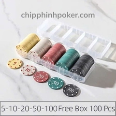 Bộ Phỉnh Poker 100 Chip Nhựa Giá Rẻ