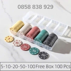 Bộ Phỉnh Poker 100 Chip Nhựa Giá Rẻ