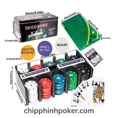 Bộ 200 Chip Poker Texas Hold'em