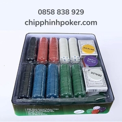 Bộ 500 Chip Poker Texas Hold'em