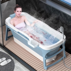 Bồn Tắm Gấp Gọn Cho Người Lớn, Có Nắp Đậy Thông Minh