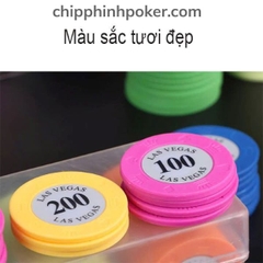 Bộ 100 Chip Poker Nhựa Lasvegas Cao Cấp Giá Rẻ