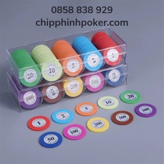 Bộ 100 Chip Poker Nhựa Lasvegas Cao Cấp Giá Rẻ