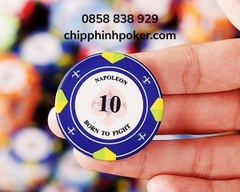Bộ Phỉnh Poker 500 Chip Ceramic Napoleon Chuyên Nghiệp 4 Tone Màu