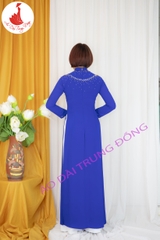 Áo dìa thiết kế màu xanh coban