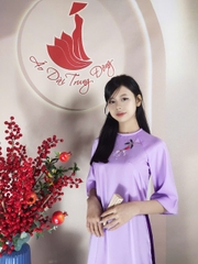 Set cách tân ngọc trai cổ mấn / Áo dài Trung Đồng