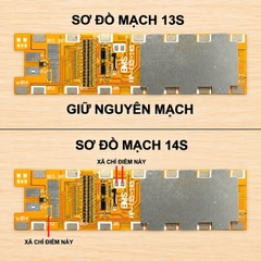 Mạch 13S 14S 30A 48V (54.6V-58.8V) bảo vệ pin 18650 Li-ion 3.7V