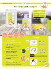 Dầu tắm gội khử mùi cho Chó&Mèo/ Deodorizing Pet Shampoo 500ML