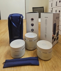 LHC8052S01 - LHC8502S02N - Bộ hộp cơm giữ nhiệt LocknLock Pump Vacuum Lunch box (300ml*2, 500ml*1, bộ đũa và thìa, túi)