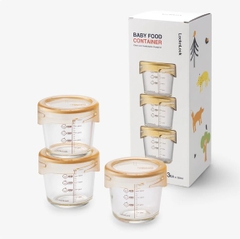 LLG542S3IVY-HỘP ĐỰNG THỨC ĂN CHO BÉ-280ML*3P-IVY-CN-8-BOS-Set (Nắp: màu Ngà-Tritan)