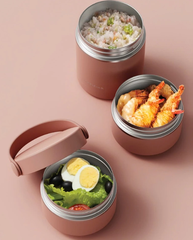 Bộ hộp cơm giữ nhiệt LocknLock Có Quai Xách LHC8058 liền nhau 3 hộp gọn gàng