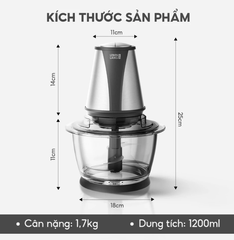 Máy xay thịt hãng Đức LEBENLANG LBL1930 dung tích 1,2L-  công suất 400W