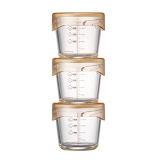 LLG542S3IVY-HỘP ĐỰNG THỨC ĂN CHO BÉ-280ML*3P-IVY-CN-8-BOS-Set (Nắp: màu Ngà-Tritan)