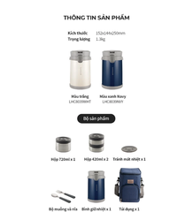 LHC8039 - Bộ hộp cơm giữ nhiệt LOCK&LOCK EASY CARRY 2.0L