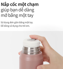 Bình Giữ Nhiệt LocknLock 505ml- Nắp Cốc- Một Chạm Maman Cup Vacuum Bottle Lock&Lock LHC1487