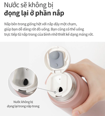 Bình Giữ Nhiệt LocknLock 505ml- Nắp Cốc- Một Chạm Maman Cup Vacuum Bottle Lock&Lock LHC1487