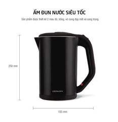 EJK738- Ấm đun bằng thép không gỉ, Lock&Lock, 1.7L, 220-240V~, 50-60Hz, 1800W