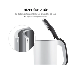EJK738- Ấm đun bằng thép không gỉ, Lock&Lock, 1.7L, 220-240V~, 50-60Hz, 1800W
