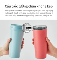 Bình giữ nhiệt LocknLock 2 nắp thay thế New Clip Tumbler 540ml LHC4279