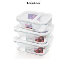 LLG1201 - 640ml & LLG1202 - 1040ml Hộp Chia 2 Ngăn Blanc LocknLock