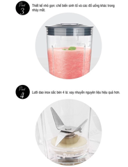 EJM436WHT - MÁY XAY SINH TỐ CÁ NHÂN Lock & Lock Personal Blender 220/240V, 50/60Hz, 250W, 600ml - Màu trắng