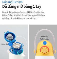 Bình giữ nhiệt 350ml cho bé LocknLock Chính hãng, Kèm sticker, có quai xách, giữ nóng lạnh lâu LHC3283