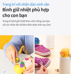Bình giữ nhiệt 350ml cho bé LocknLock Chính hãng, Kèm sticker, có quai xách, giữ nóng lạnh lâu LHC3283