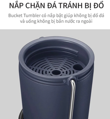 Ly giữ nhiệt LocknLock 540ml có nắp chặn Chính hãng có quai xách tiện lợi LHC4268