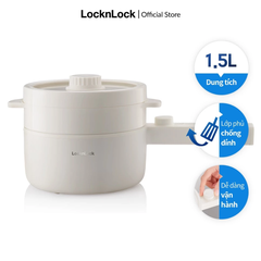 Nồi điện đa năng Lock&lock Electric multi pot 1.5L màu ngà EJP436IVY