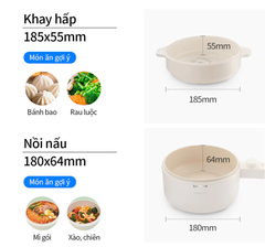 Nồi điện đa năng Lock&lock Electric multi pot 1.5L màu ngà EJP436IVY