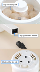 Nồi điện đa năng Lock&lock Electric multi pot 1.5L màu ngà EJP436IVY