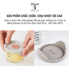 Hộp thủy tinh đựng thức ăn cho bé Lock&Lock có vạch chia 230ml*3 hộp - LLG508S3ORG - LLG508S3 - LLG509S3PUP
