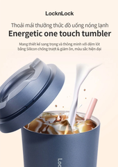 Ly Giữ Nhiệt LocknLock 550ml Mở Nắp 1 Chạm Thép Không Gỉ Nhiều Màu Cute Chính Hãng LHC3249