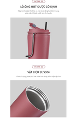 Ly giữ nhiệt LocknLock 540ml LHC4269 Chính hãng, có quai xách, nắp kín để xe hơi có lọc chặn đá