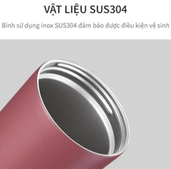 Ly giữ nhiệt LocknLock 540ml LHC4269 Chính hãng, có quai xách, nắp kín để xe hơi có lọc chặn đá