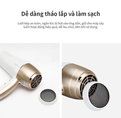 Máy Sấy Tóc LocknLock ENA136WHT 220-240V - 22000W, Hàng Chính Hãng, Sấy Nóng Mát, Đầu Dẹp Tạo Kiểu