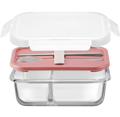 HỘP CƠM THUỶ TINH LOCKnLOCK DUNG TÍCH 930ML-kèm muỗng đũa - LLG991