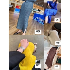 Chân váy xốp li dài
