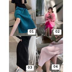 Chân váy xốp li dài