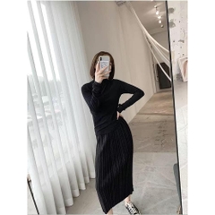 Chân váy xốp li dài