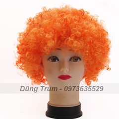 Tóc giả hóa trang hài hước màu cam, tóc hóa trang chú hề