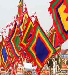 Cờ ngũ sắc, cờ thần cờ hội vải Satanh chịu nắng mưa tốt đầy đủ kích thước