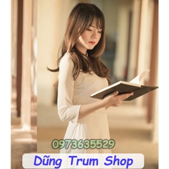 Áo Dài Học Sinh tay lỡ chất lụa mềm mát siêu đẹp cute tuổi học trò