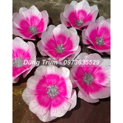 Hoa múa học sinh cầm tay múa chất liệu nan sắt đế có chun cầm