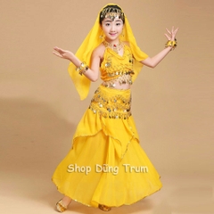 Trang phục múa Ấn độ trẻ em (Váy - Áo hai dây)